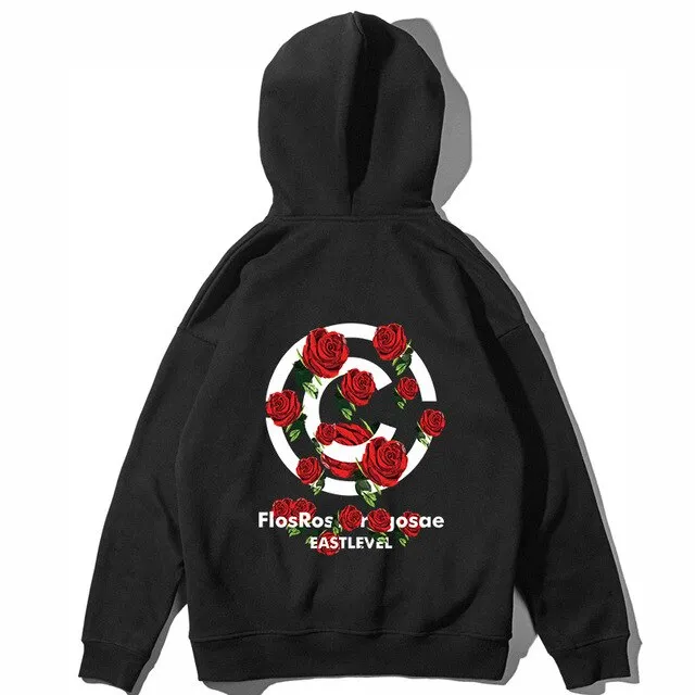 Cozy CC Rose Hoodie - Stylish and Comfortable Womens Apparel with Floral Design