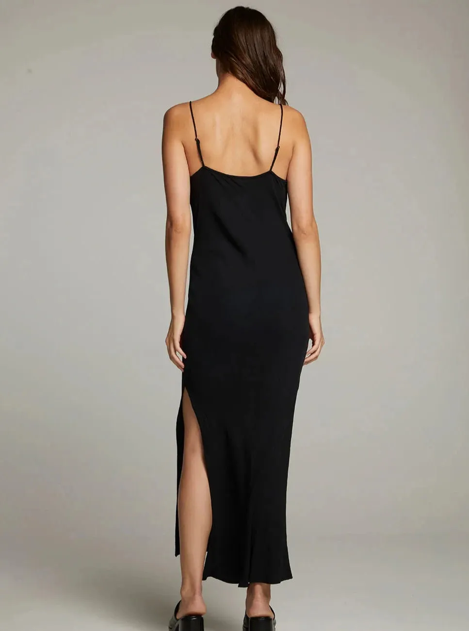 Chaser Bleeker Licorice Slip Dress