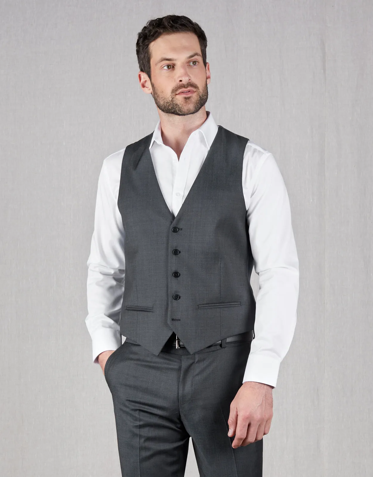 Churchill Steel Blue Nailhead Waistcoat