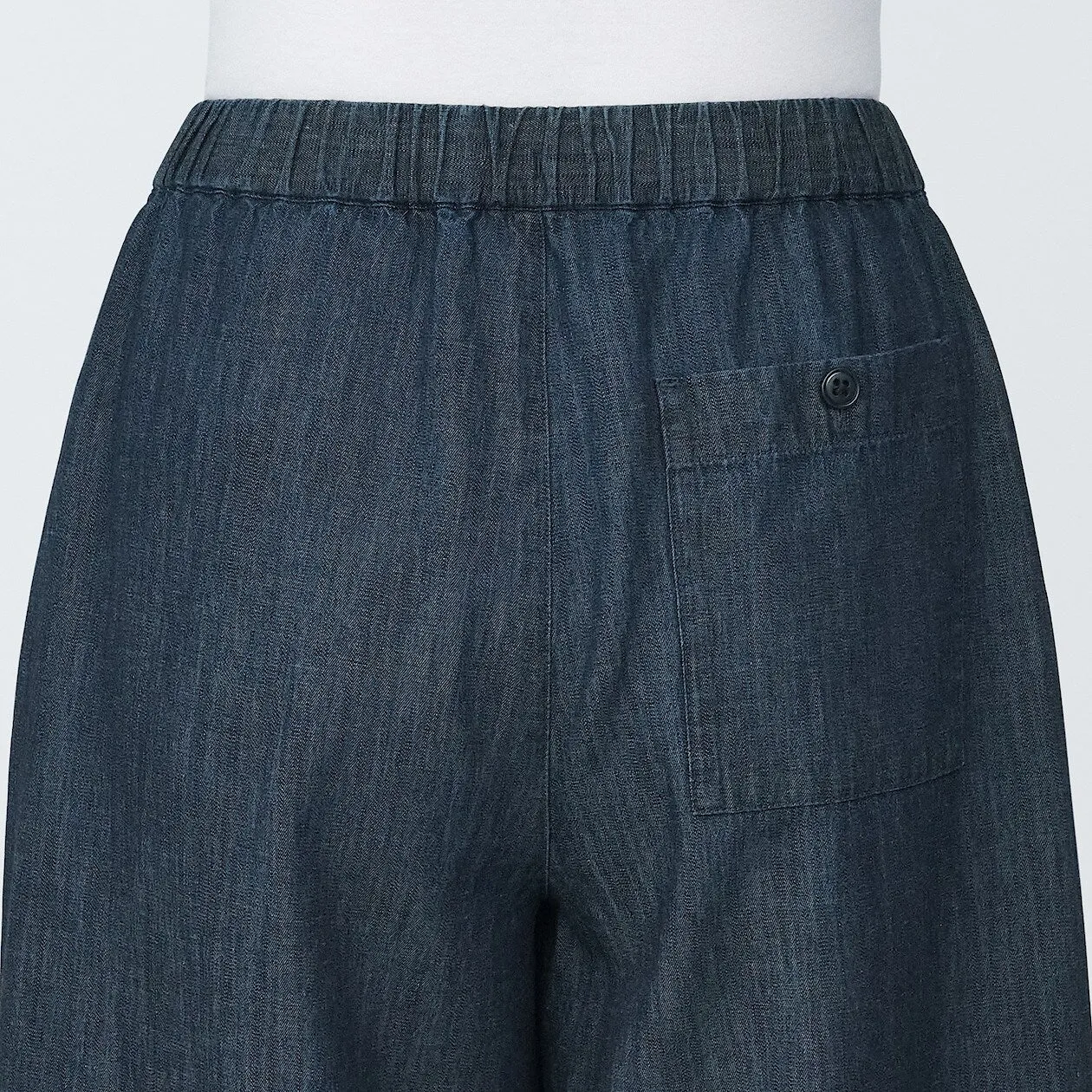 Cotton Linen Denim Relaxed Wide Pants