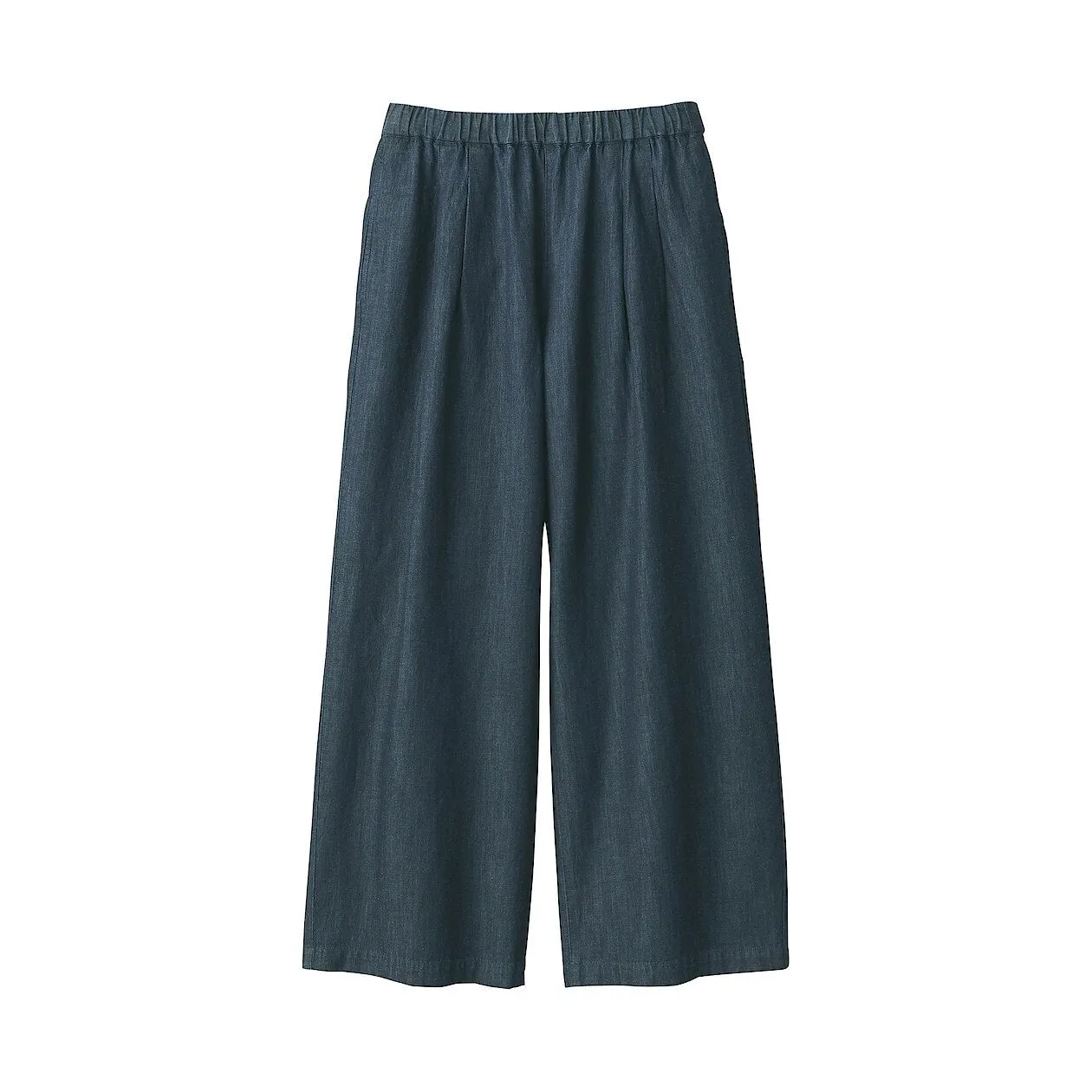 Cotton Linen Denim Relaxed Wide Pants