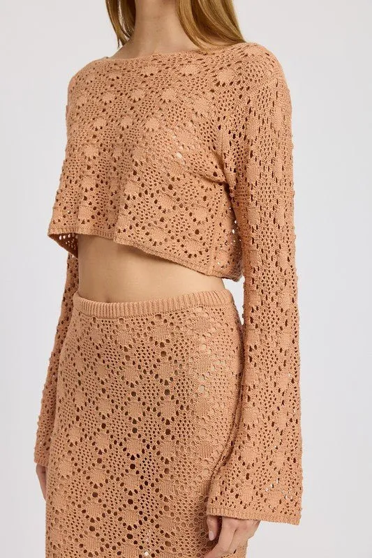 Crochet Bell Sleeve Top