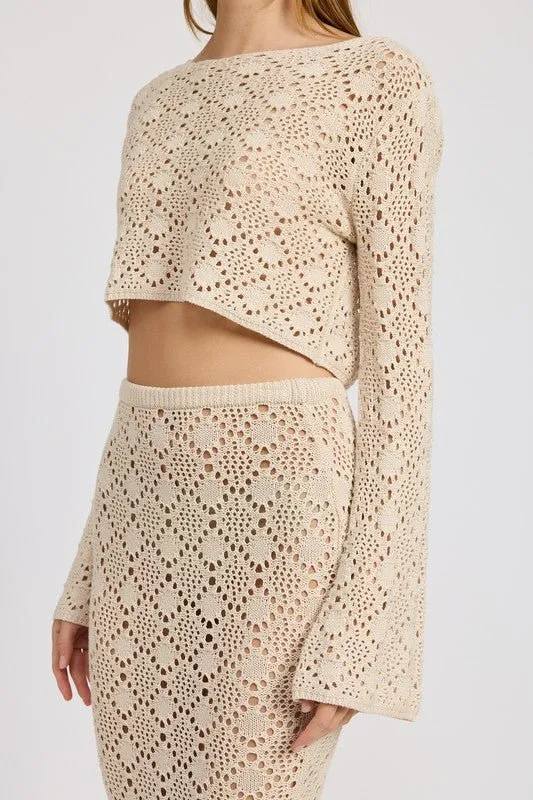 Crochet Bell Sleeve Top