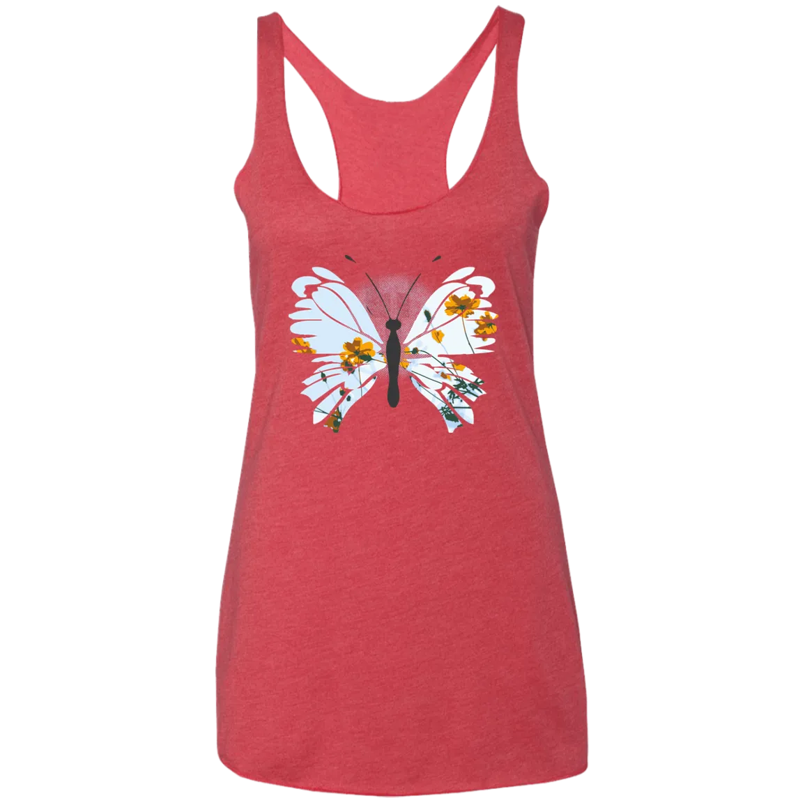 Daisy Butterfly Ladies' Triblend Racerback Tank