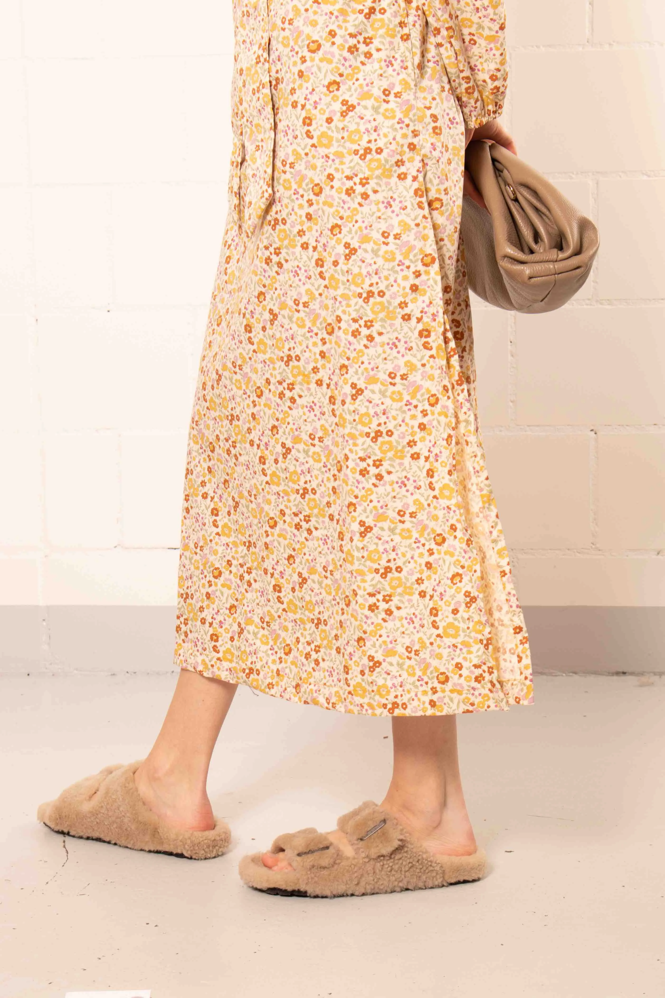 Darcy Liberty Flower Printed Cotton Honey Dress - Billie Dresses