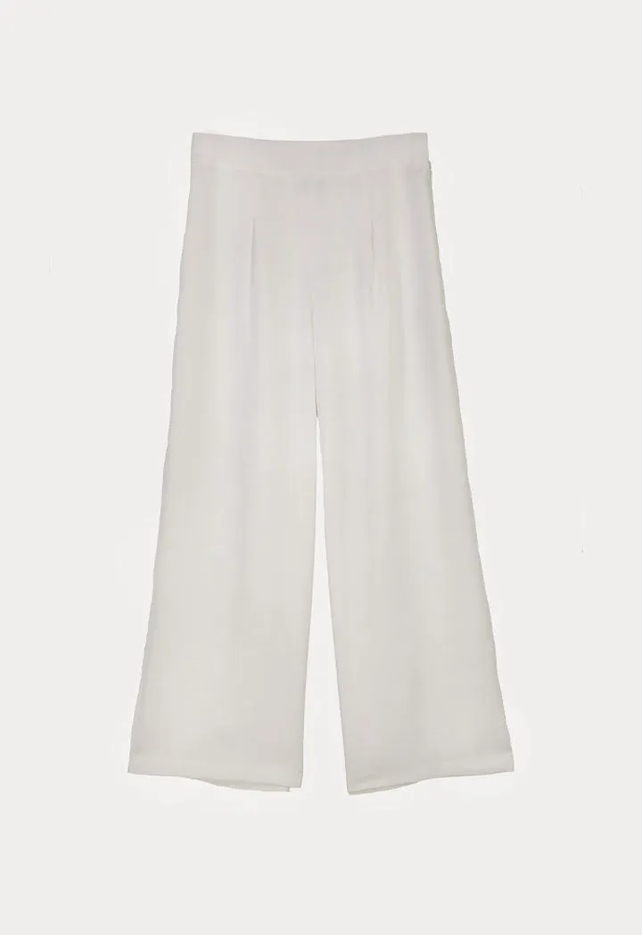 Darted Wide Leg High Rise Pants