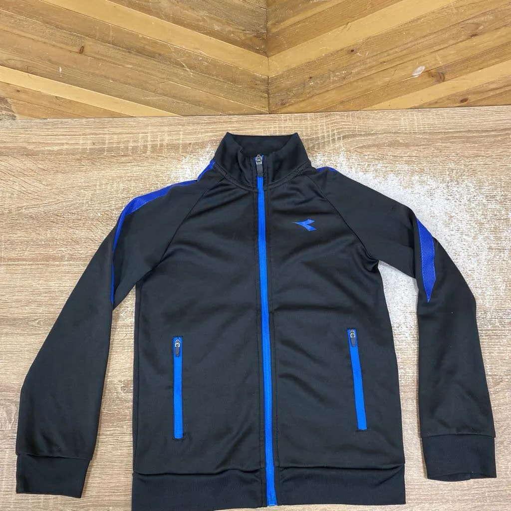 Diadora - Kids zip up sweater : Black/Blue-children-SM