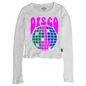 disco ball l/s puff shirt jade