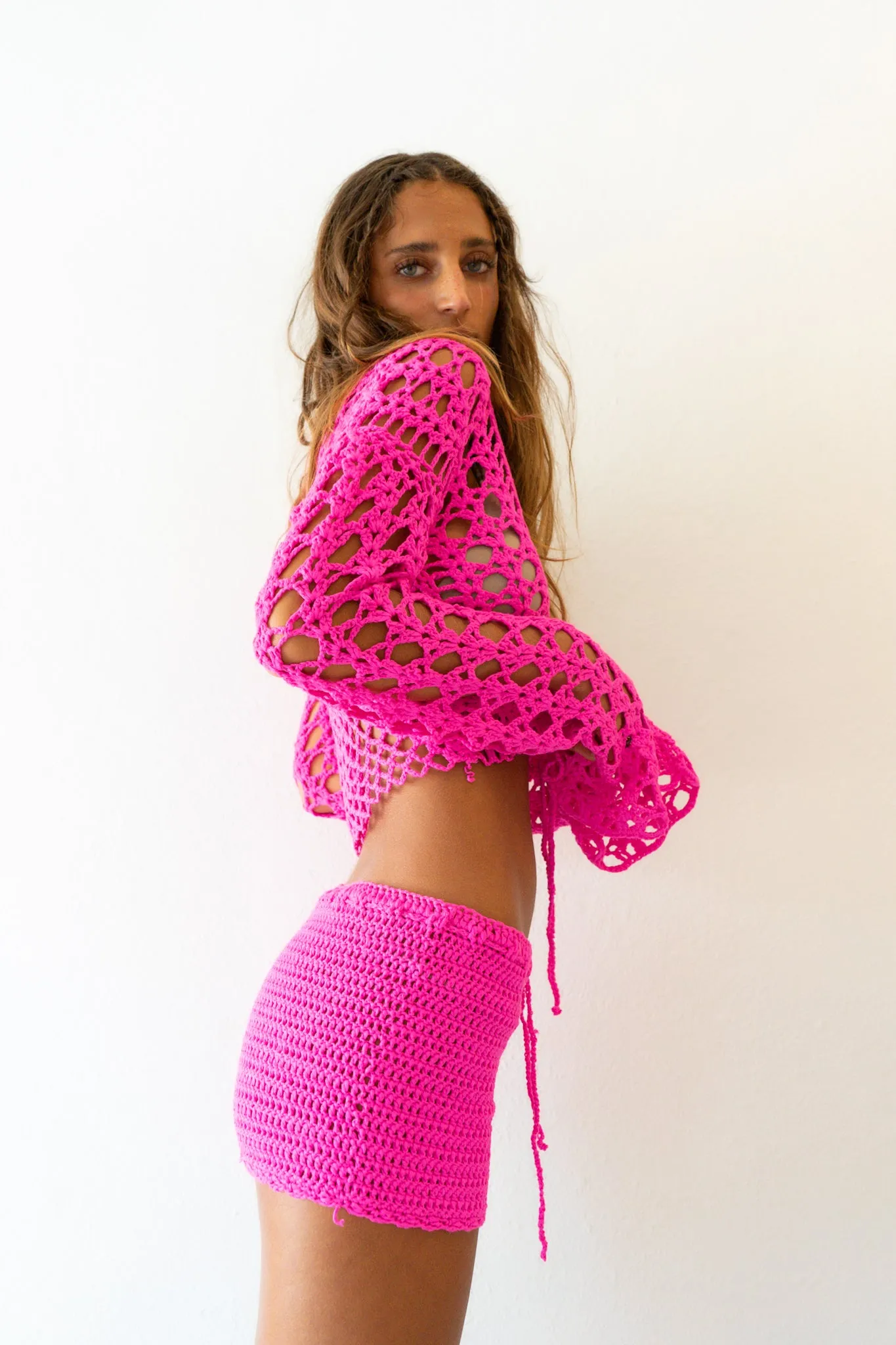 Don't Look Crochet Shorts