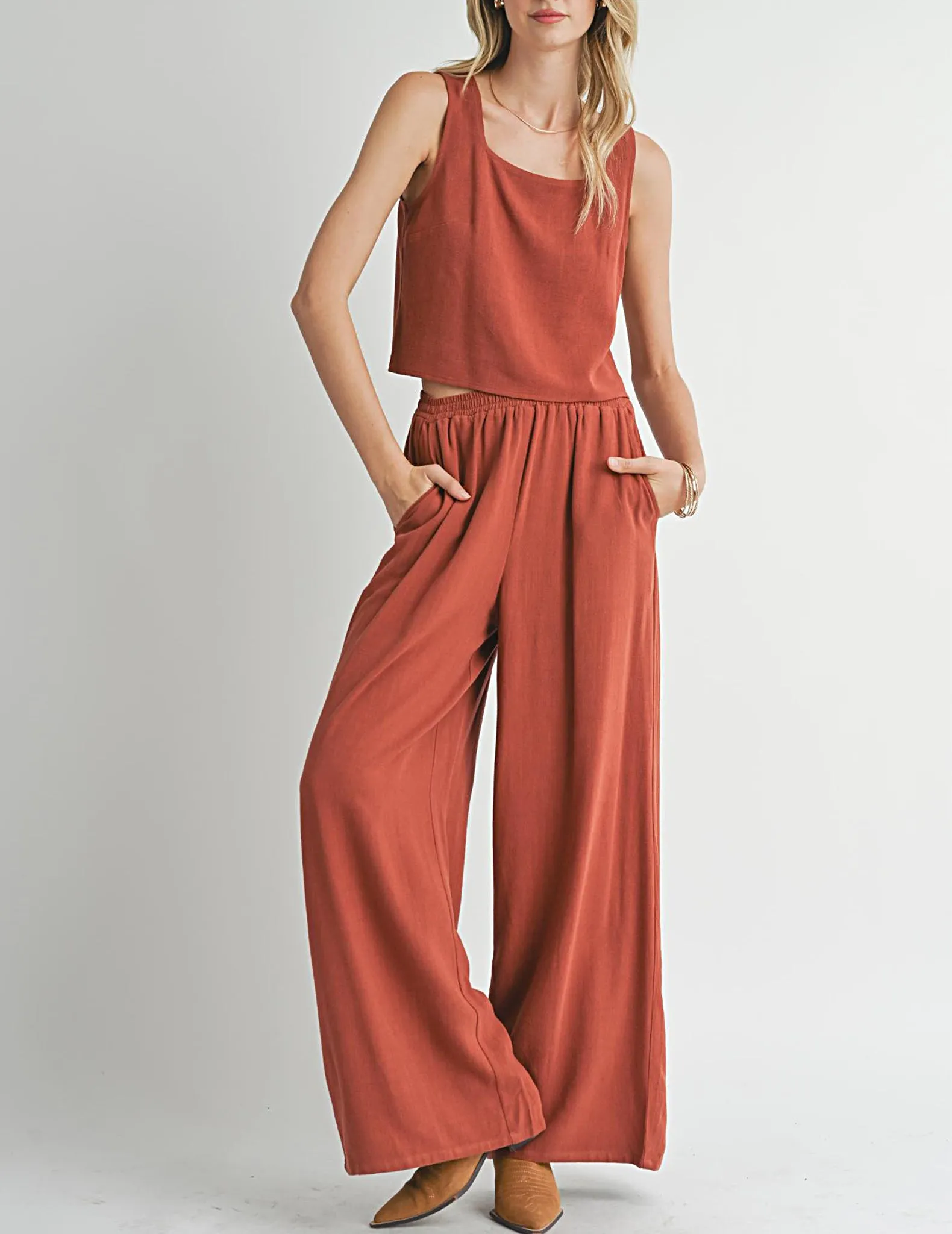 Dulcie Wide Leg Linen Pants