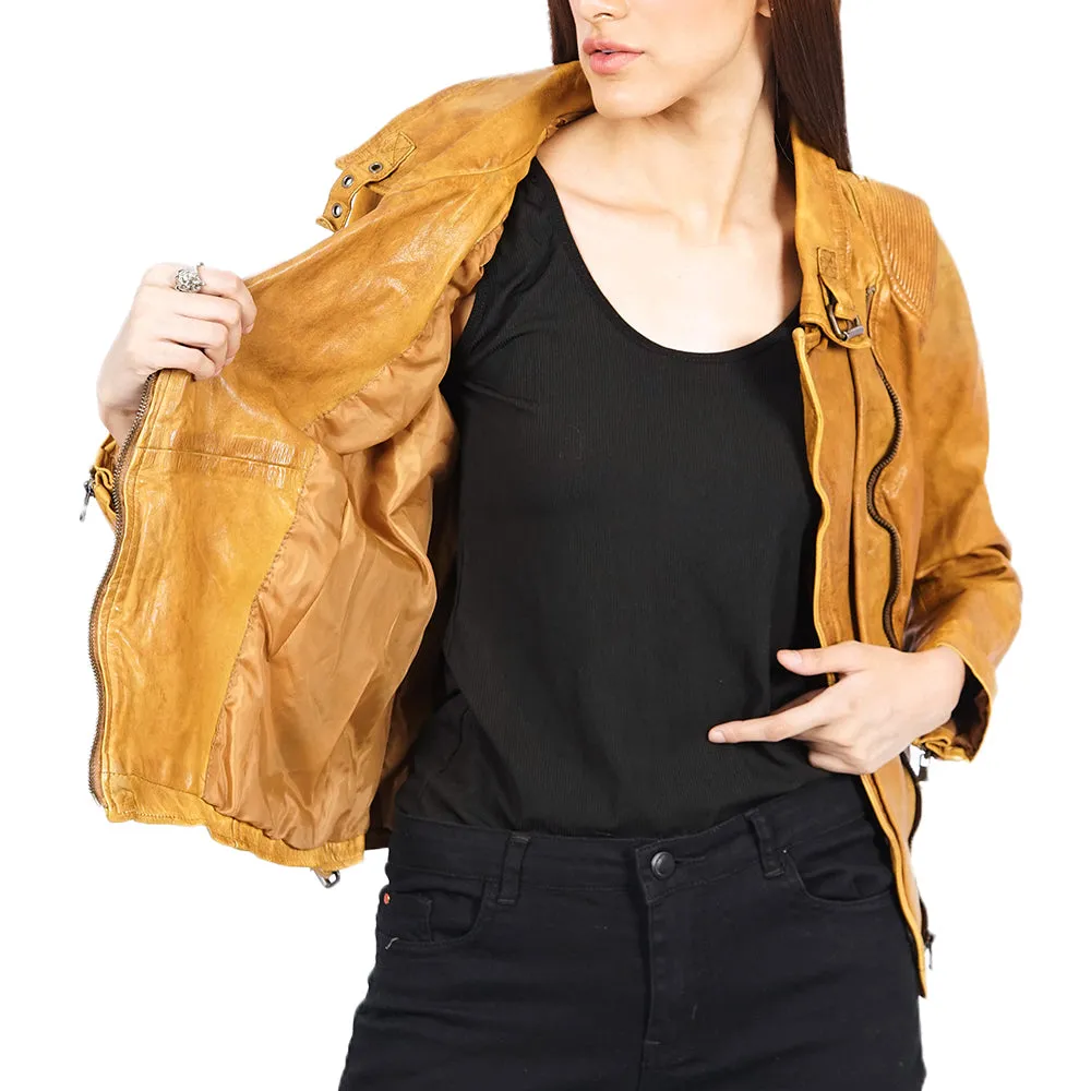 Elisa Cognac Vintage Jacket