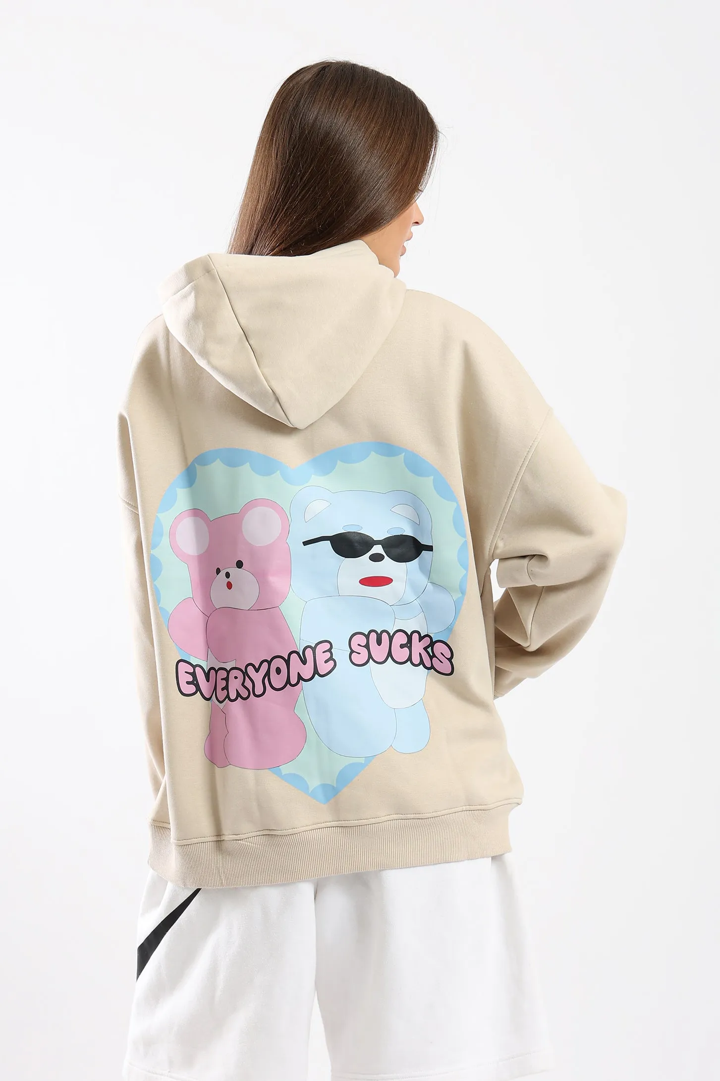 EVERYONE SUCKS HOODIE - BEIGE