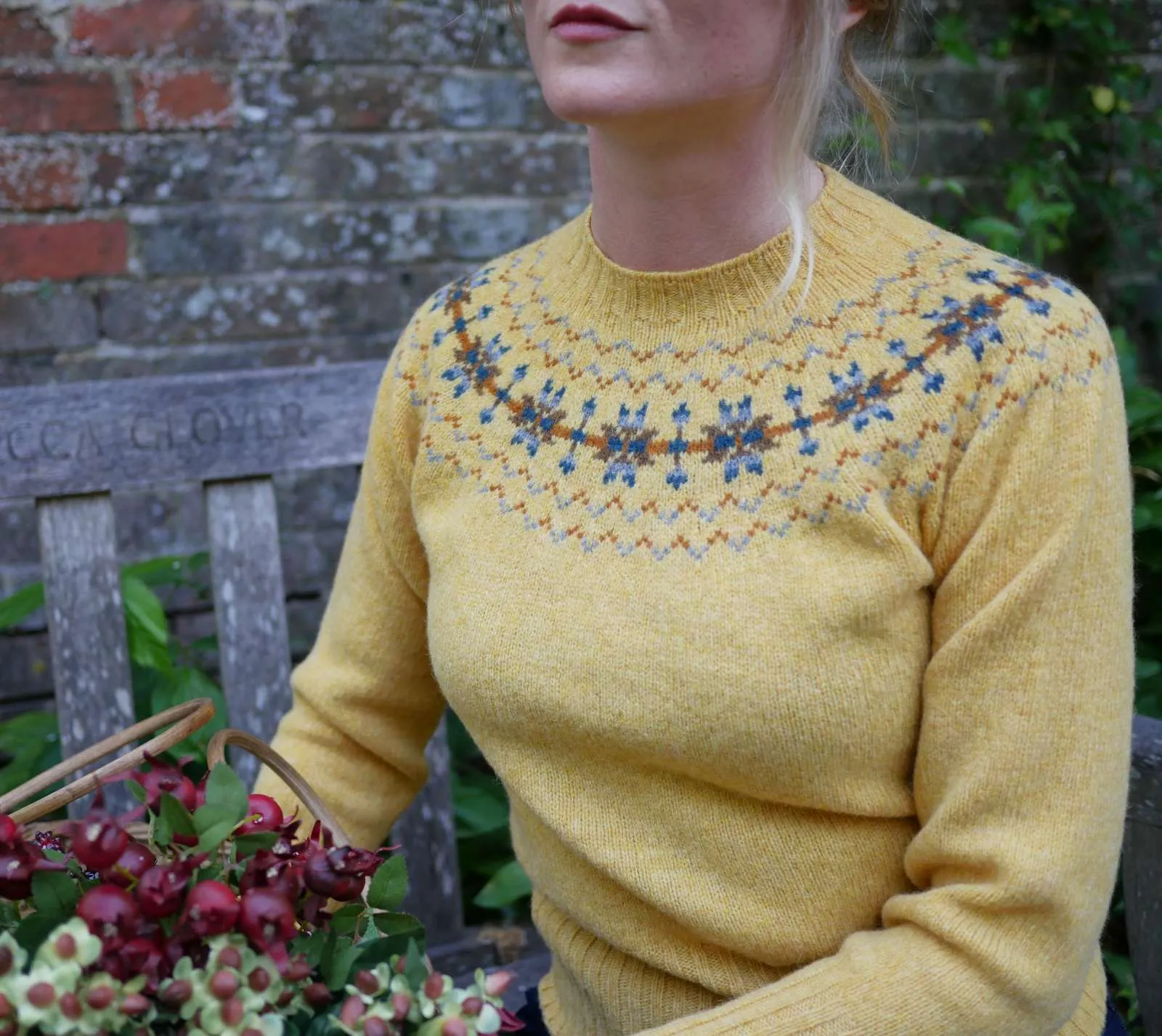 Fair Isle Crew Neck Jumper - Maize