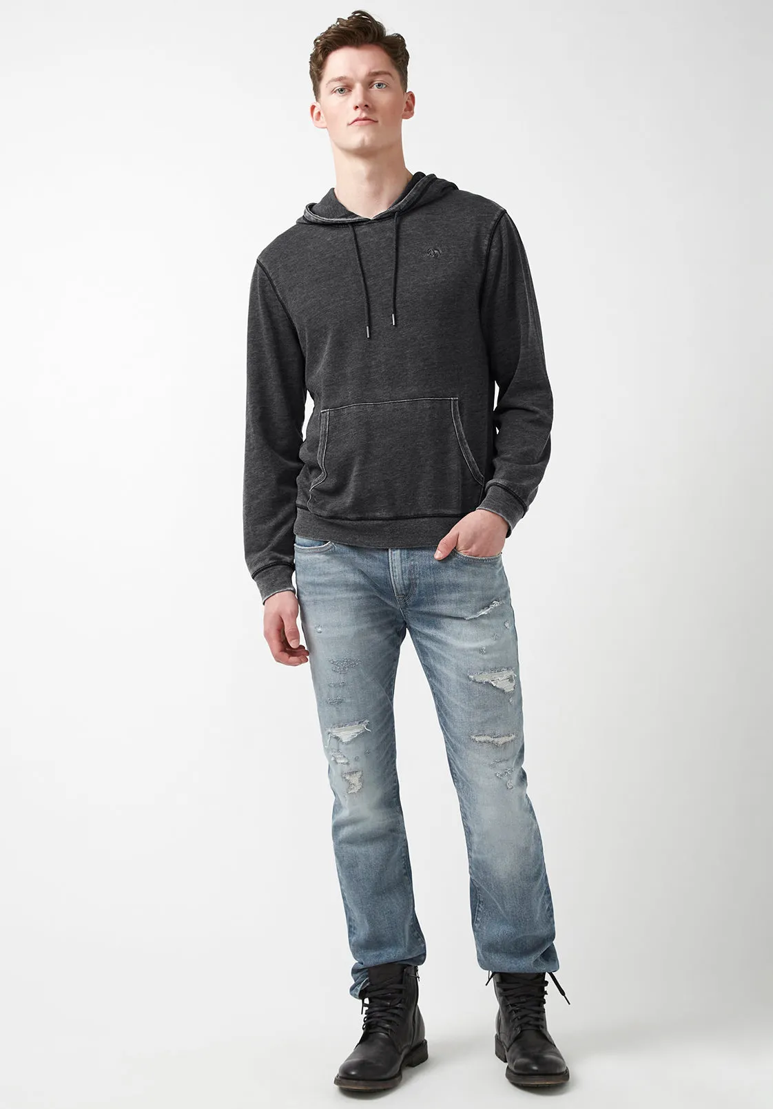 Farman Men’s Hoodie Sweatshirt in Black- BM24171