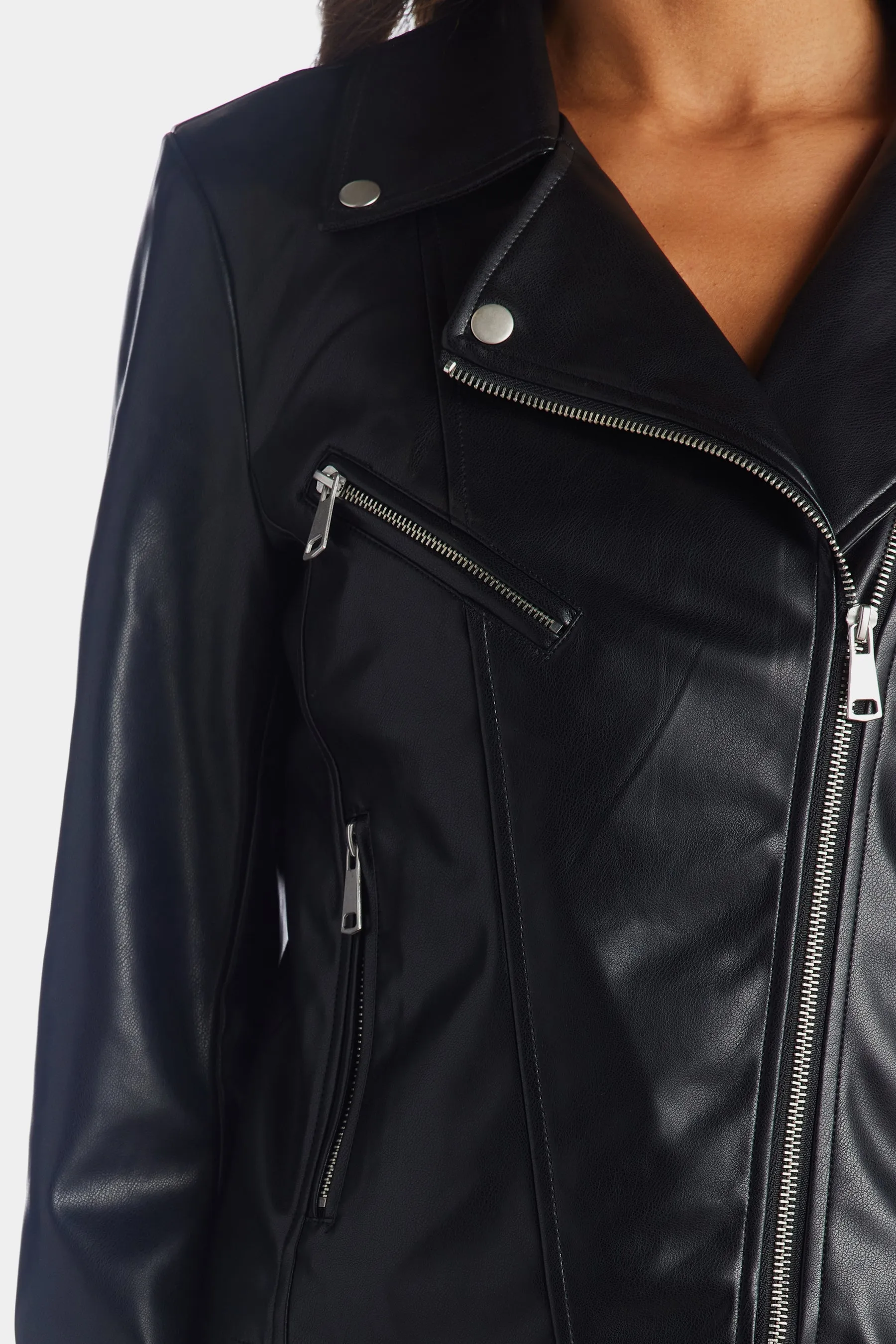 Faux Leather Biker Jacket