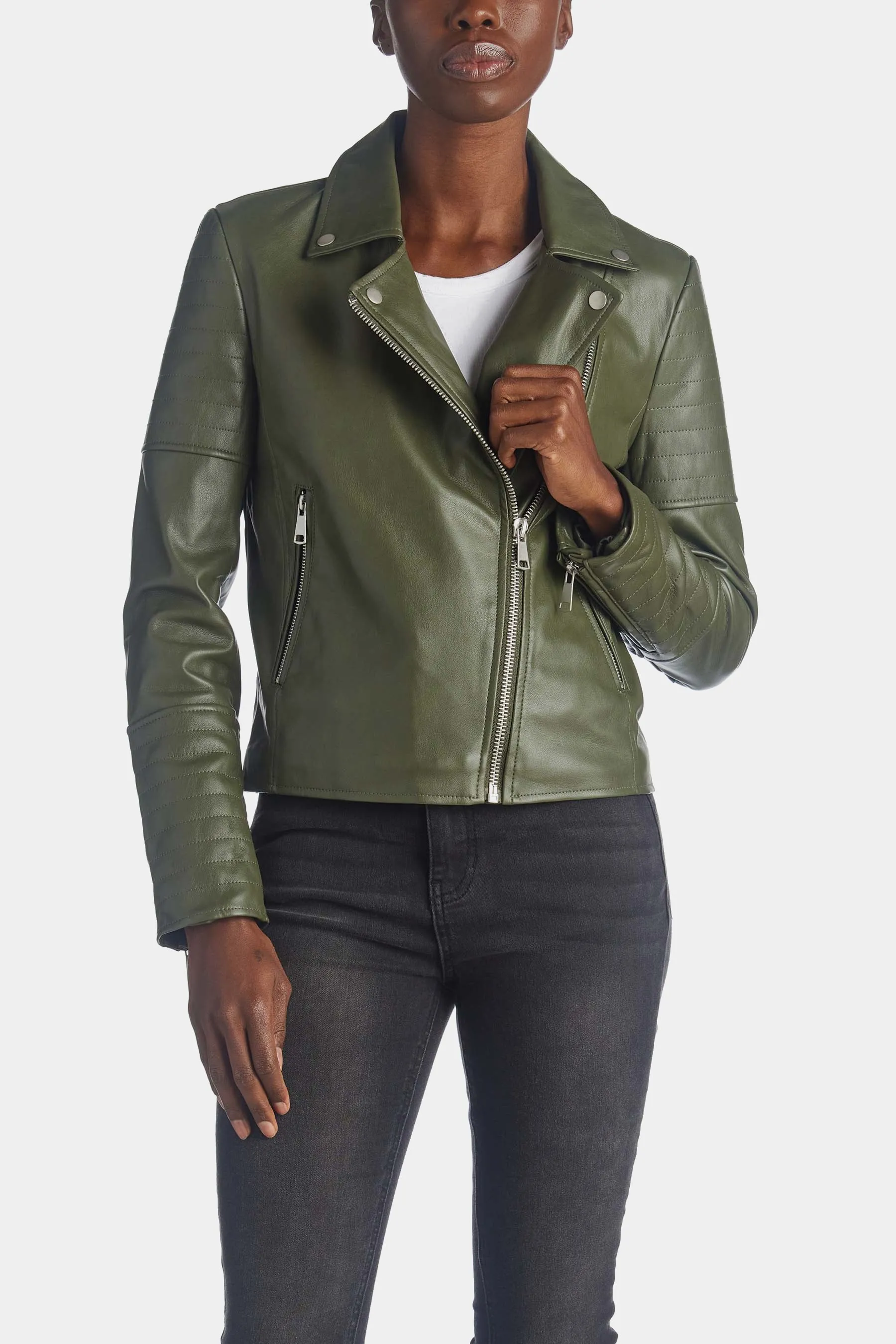 Faux Leather Moto Jacket