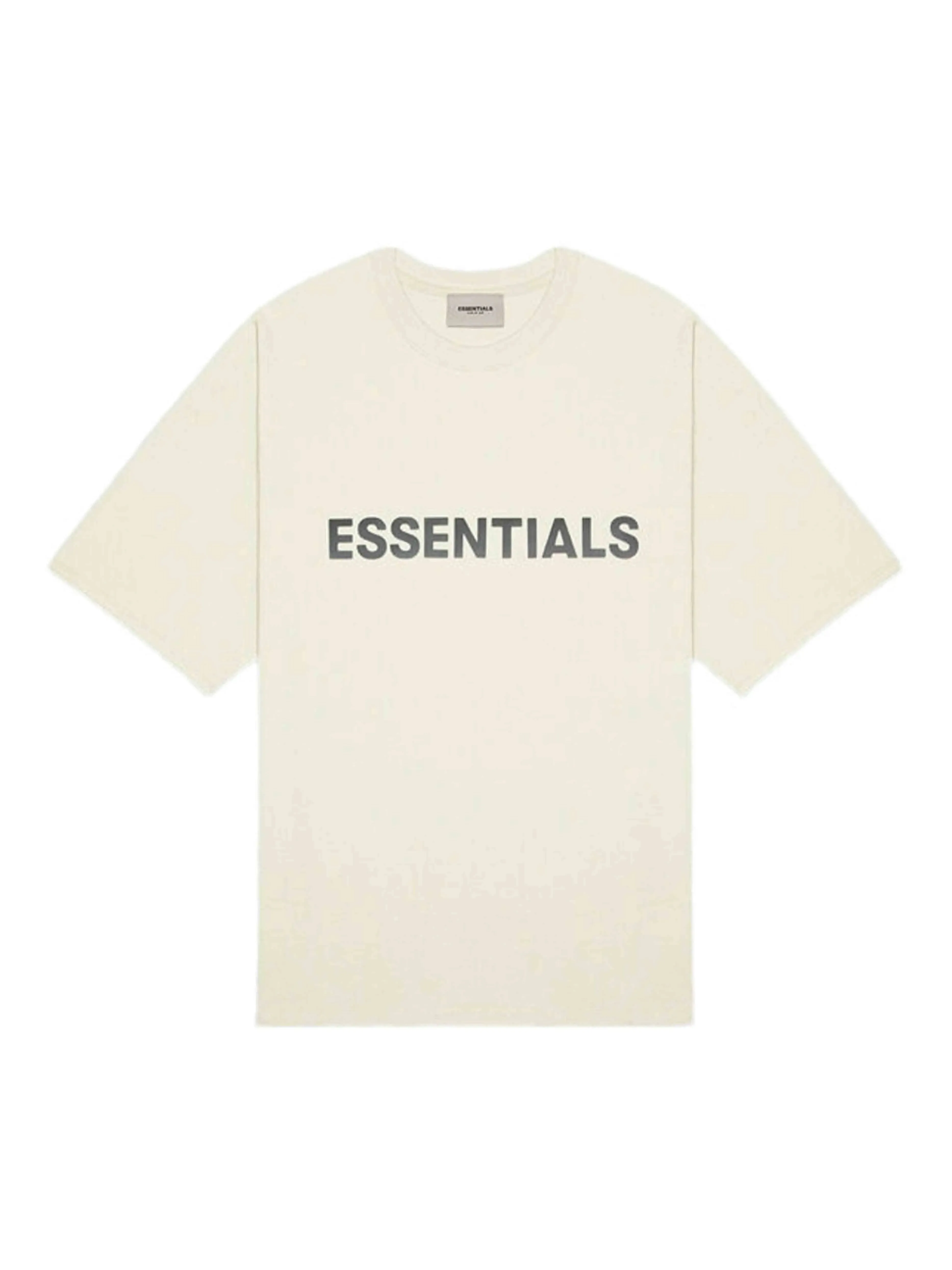 Fear Of God Essentials 3D Silicon Applique Boxy T-Shirt Cream