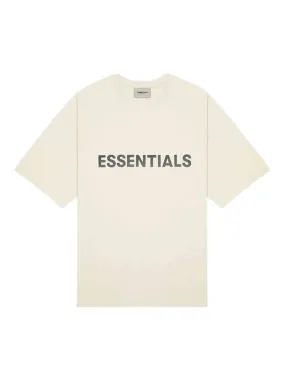 Fear Of God Essentials 3D Silicon Applique Boxy T-Shirt Cream