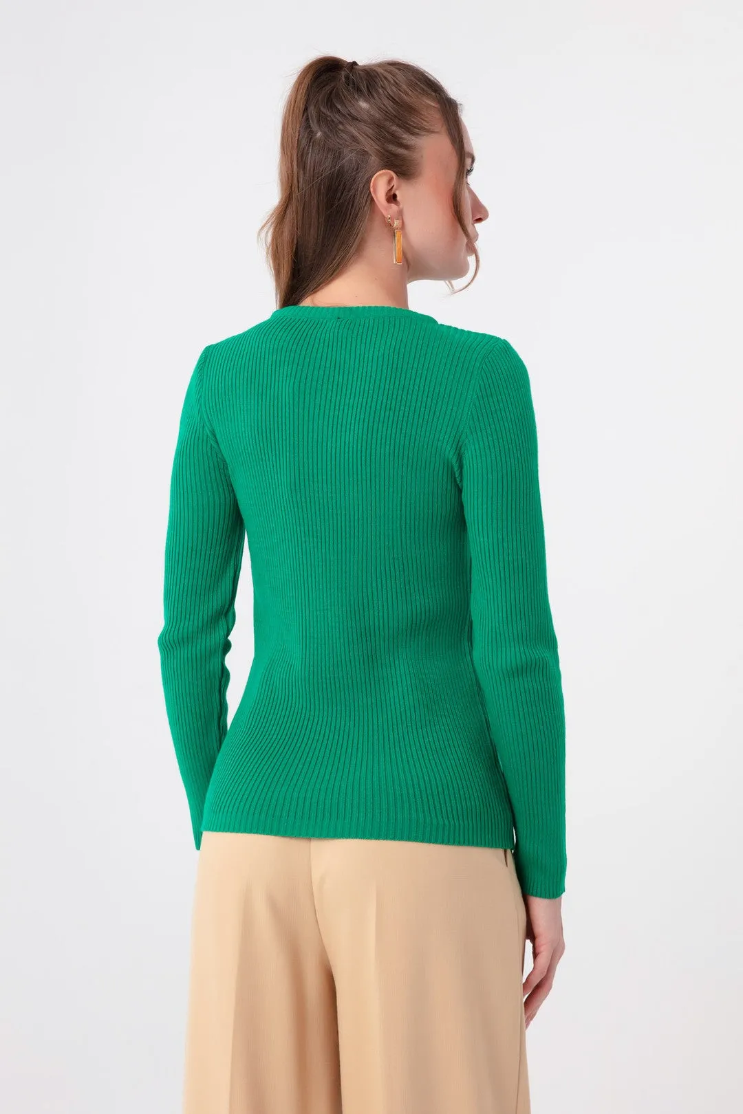 Female Bike Collar Knitwear Sweater