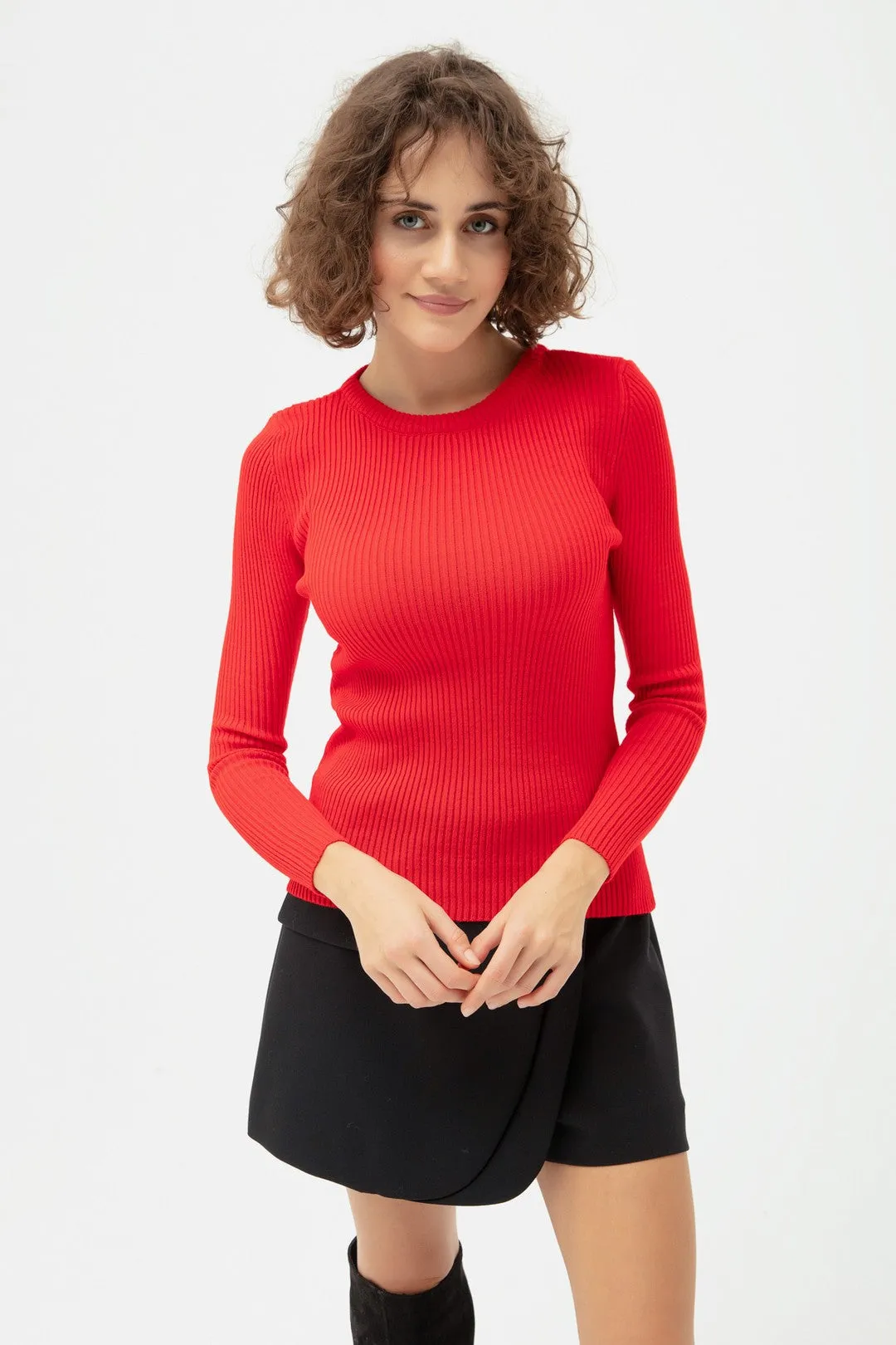 Female Bike Collar Knitwear Sweater