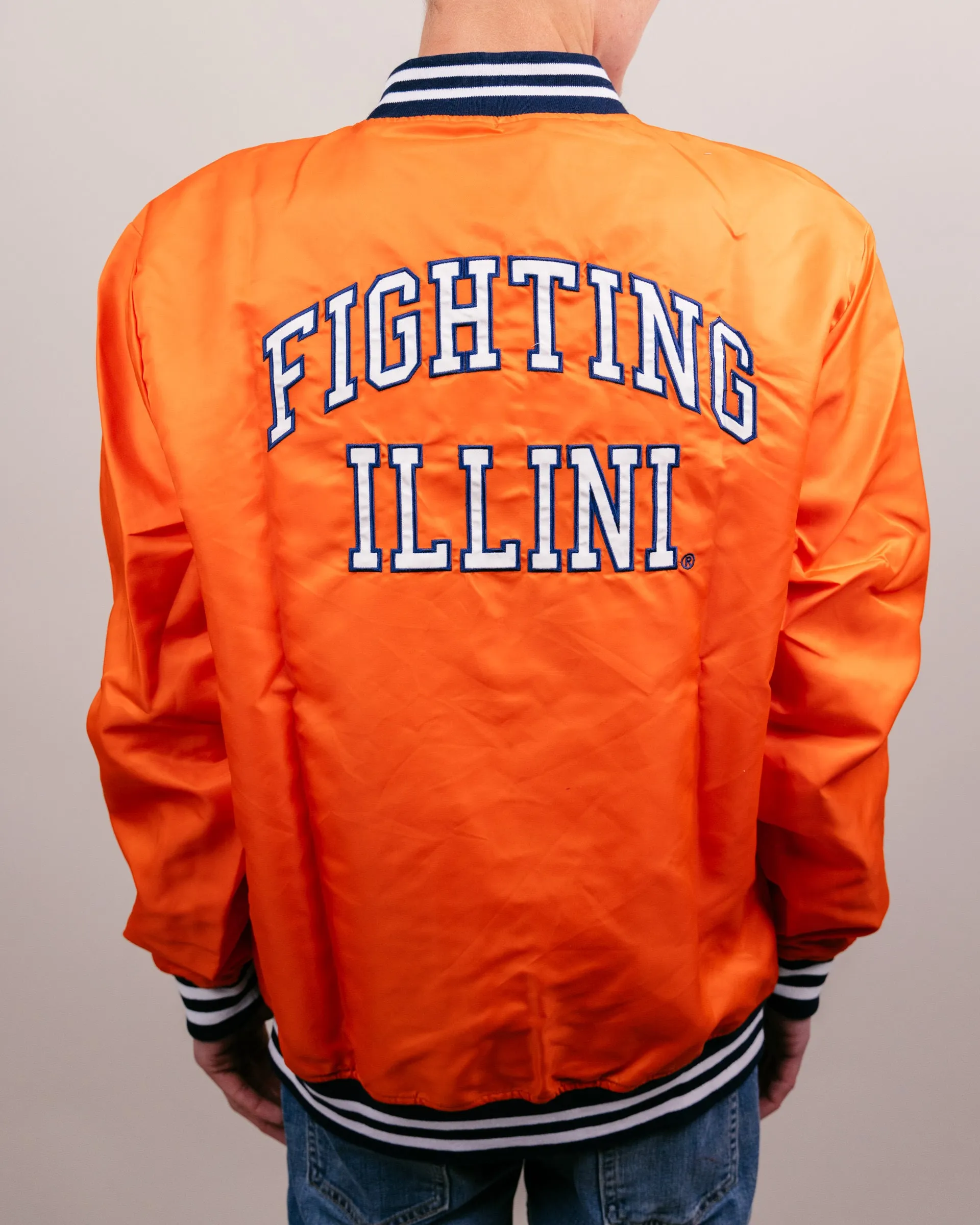 Fighting Illini Orange Varsity Jacket