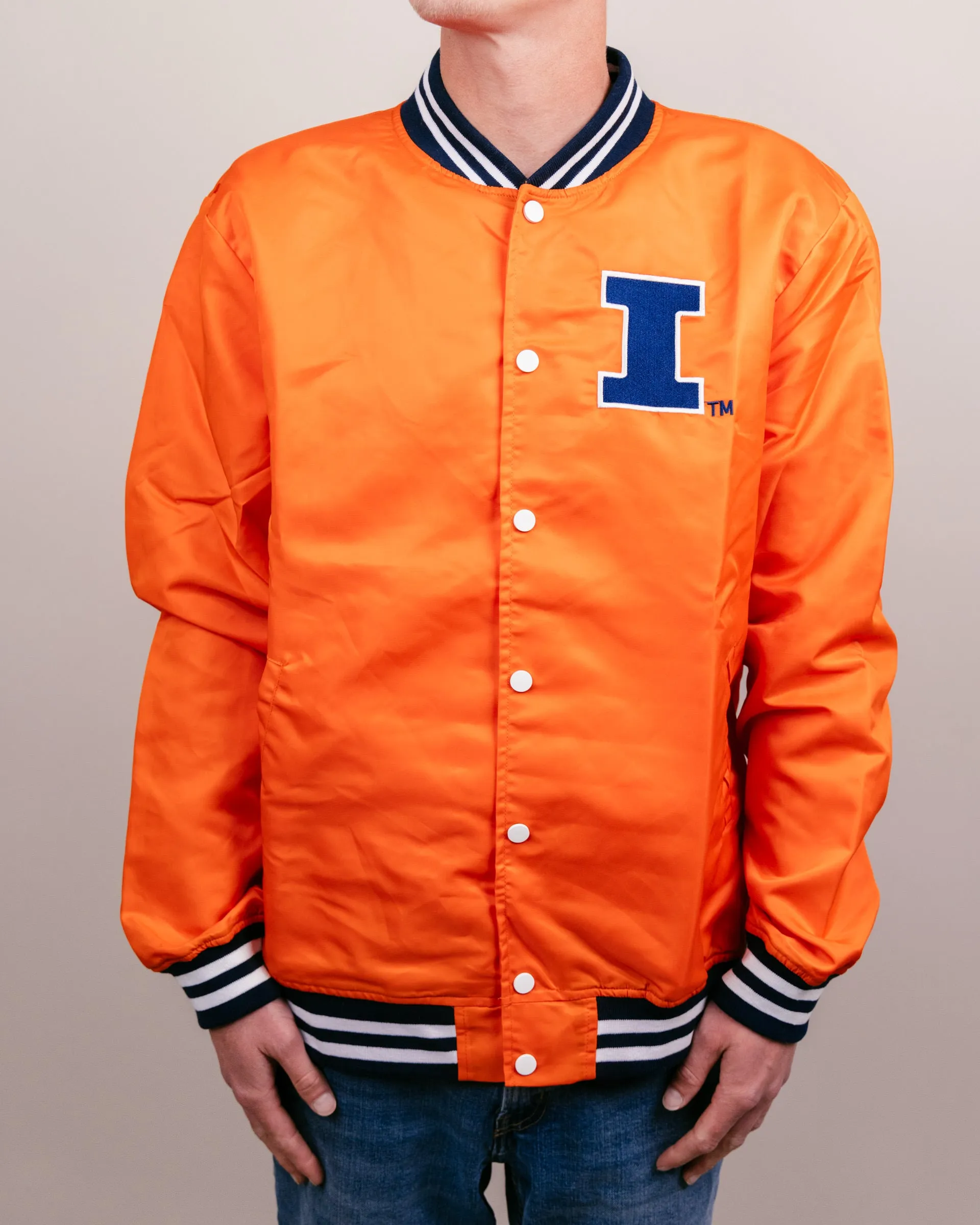 Fighting Illini Orange Varsity Jacket