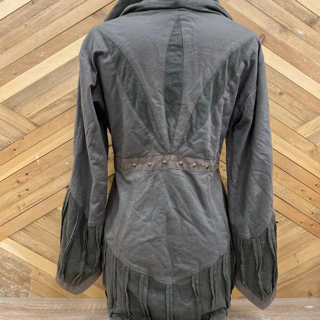 Flying Banjo - Women's Jacket: Brown/Green-women-MD