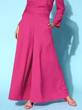 Fuchsia Wide Leg Pants