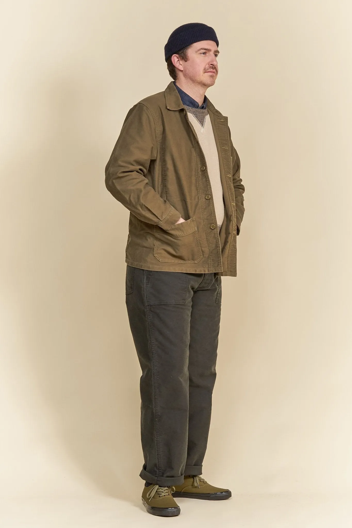 Fullcount French Moleskin Work Jacket - Olive