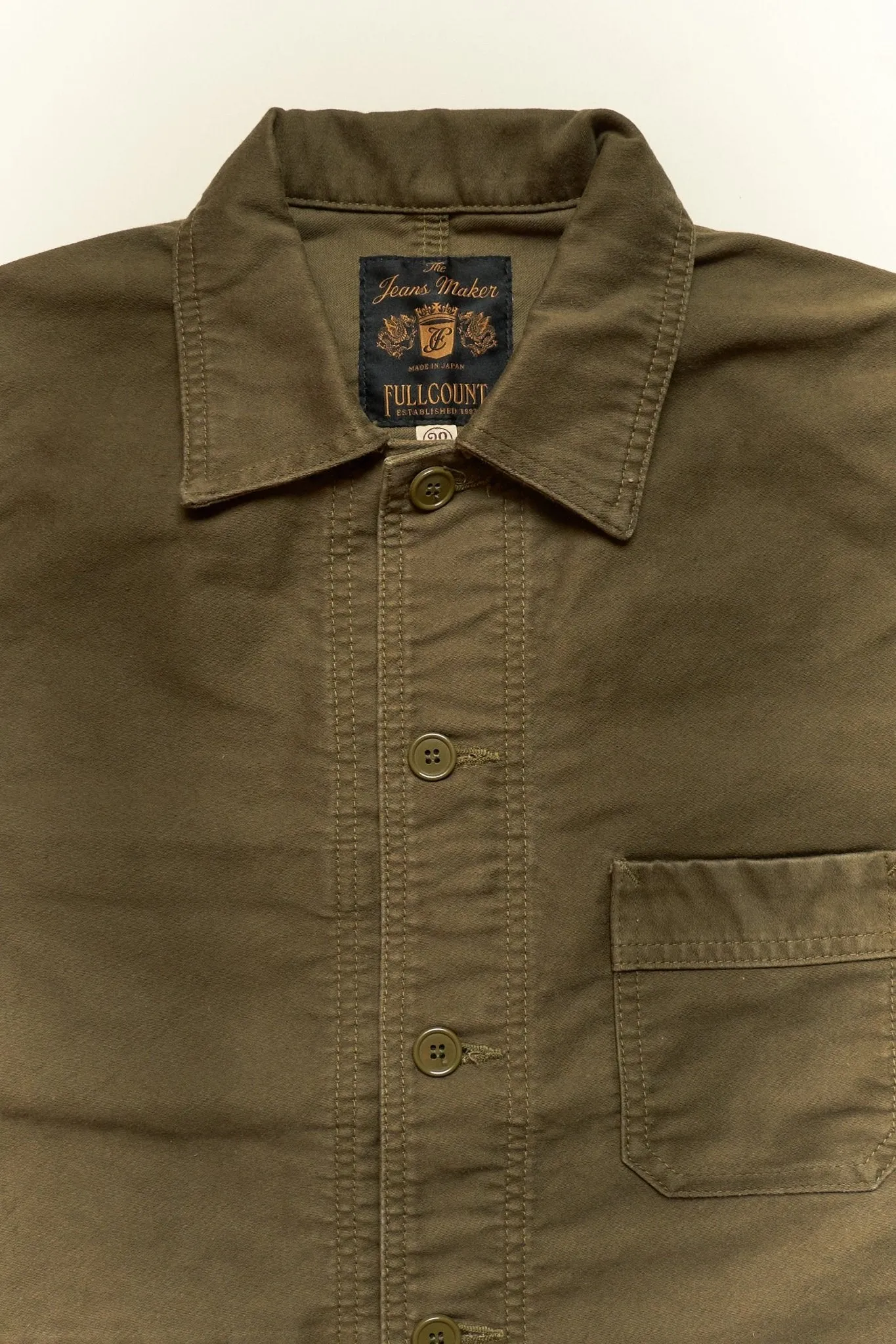 Fullcount French Moleskin Work Jacket - Olive