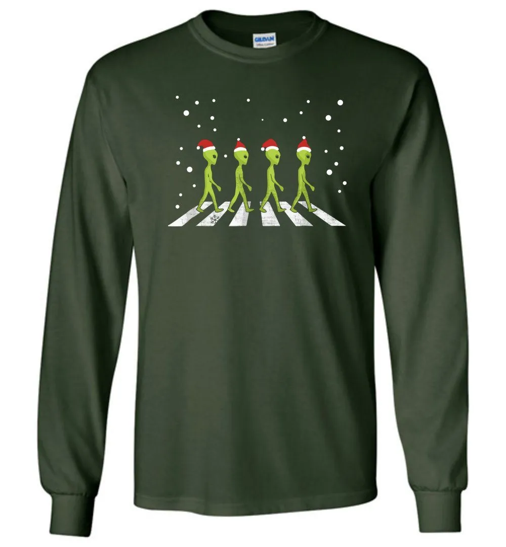 Funny Aliens Christmas Long Sleeve T-Shirts