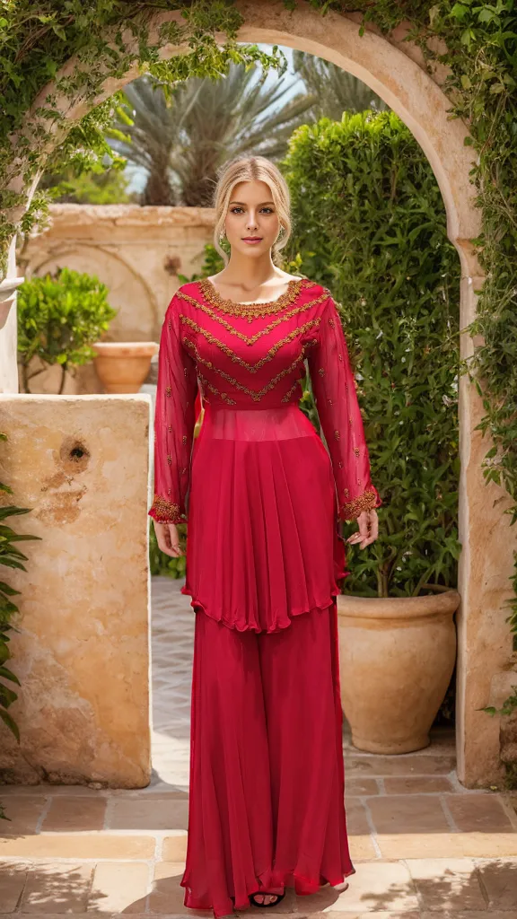 Georgette Peplum Sharara Suit