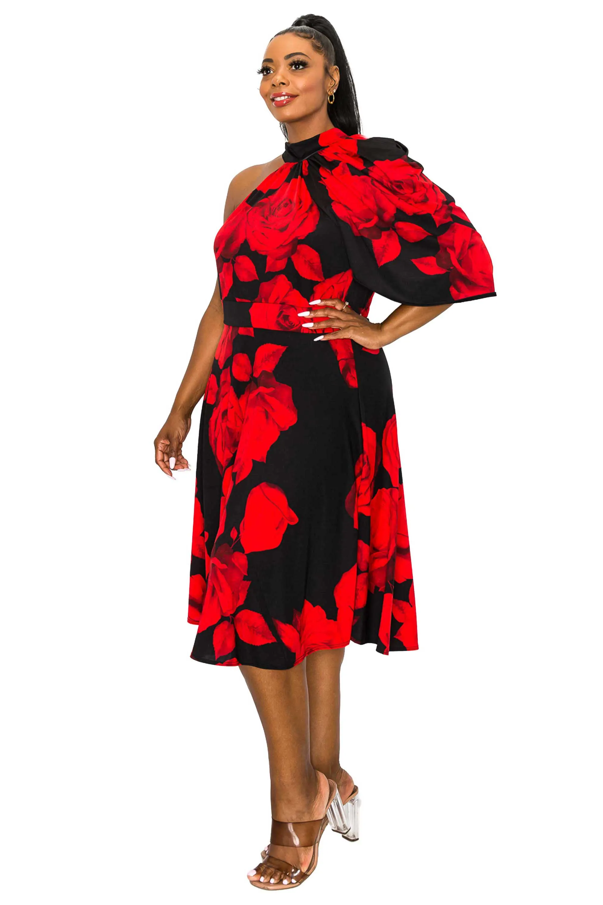 Gianonni Floral Flare Dress