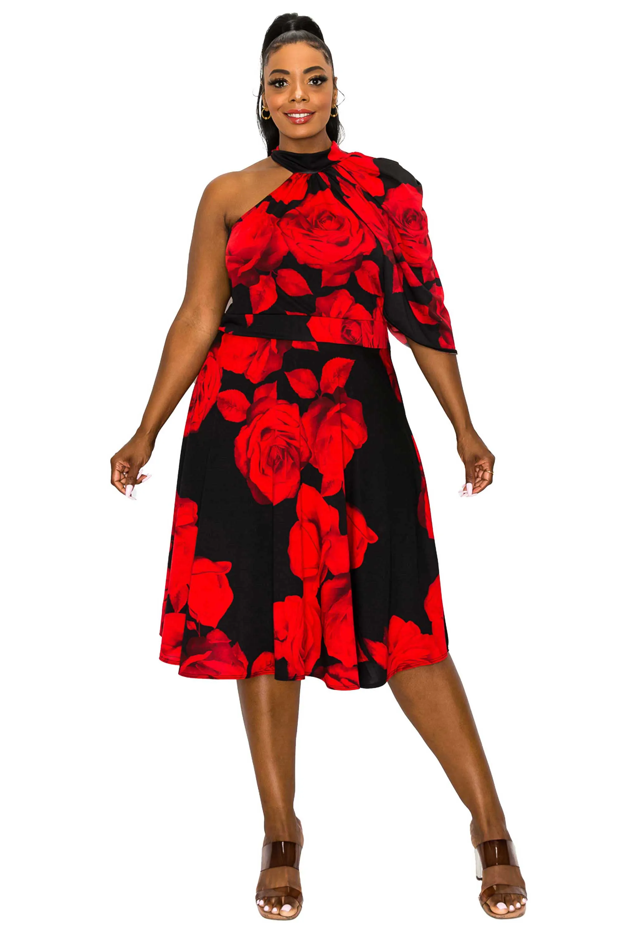 Gianonni Floral Flare Dress