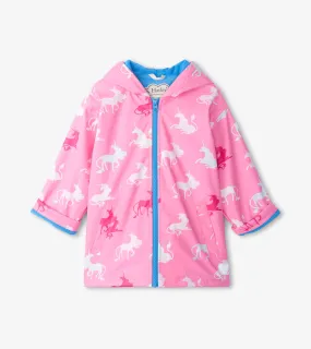 Girls Mystical Unicorn Color Changing Rain Jacket