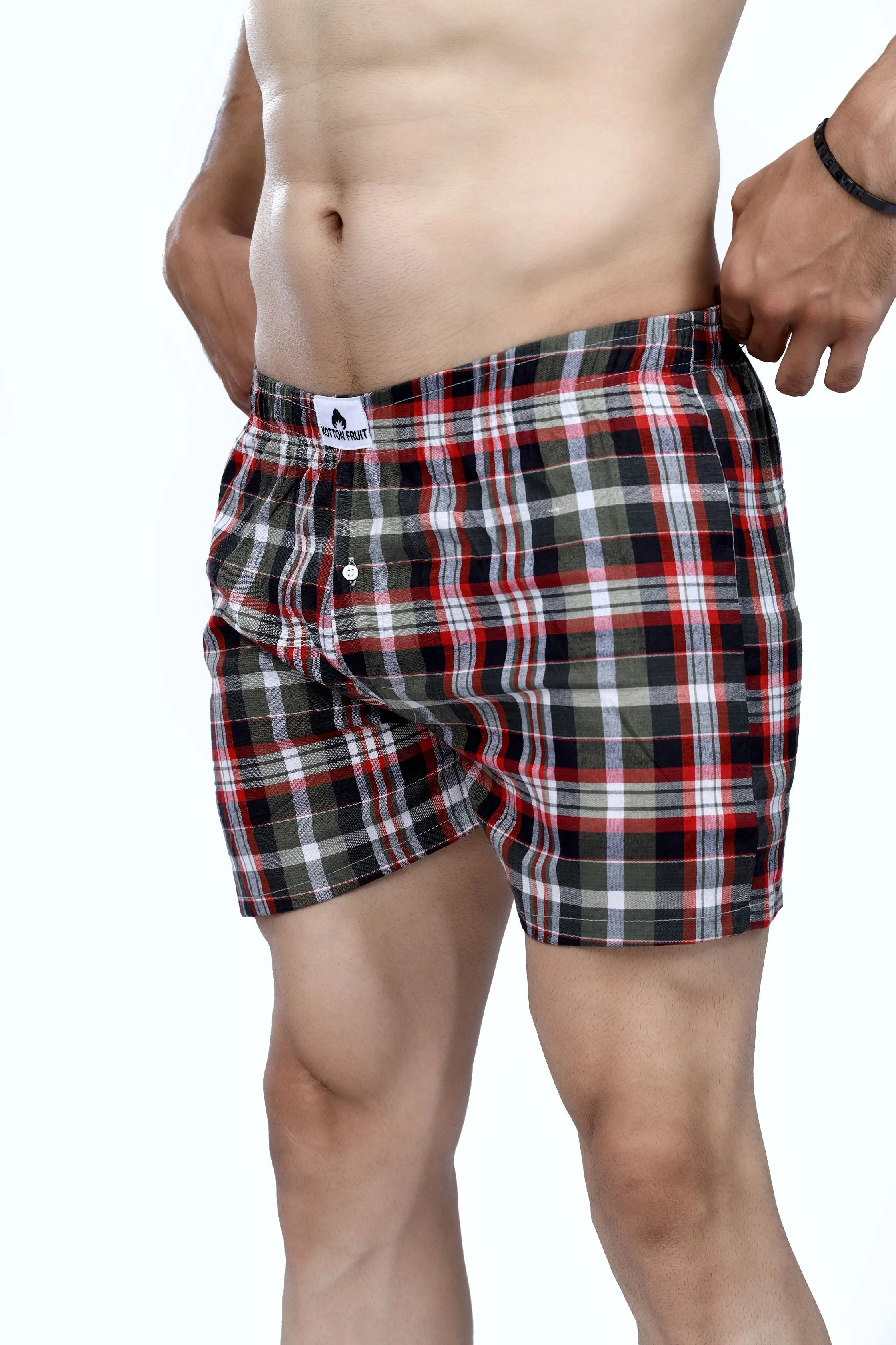 Green Check Boxer Short