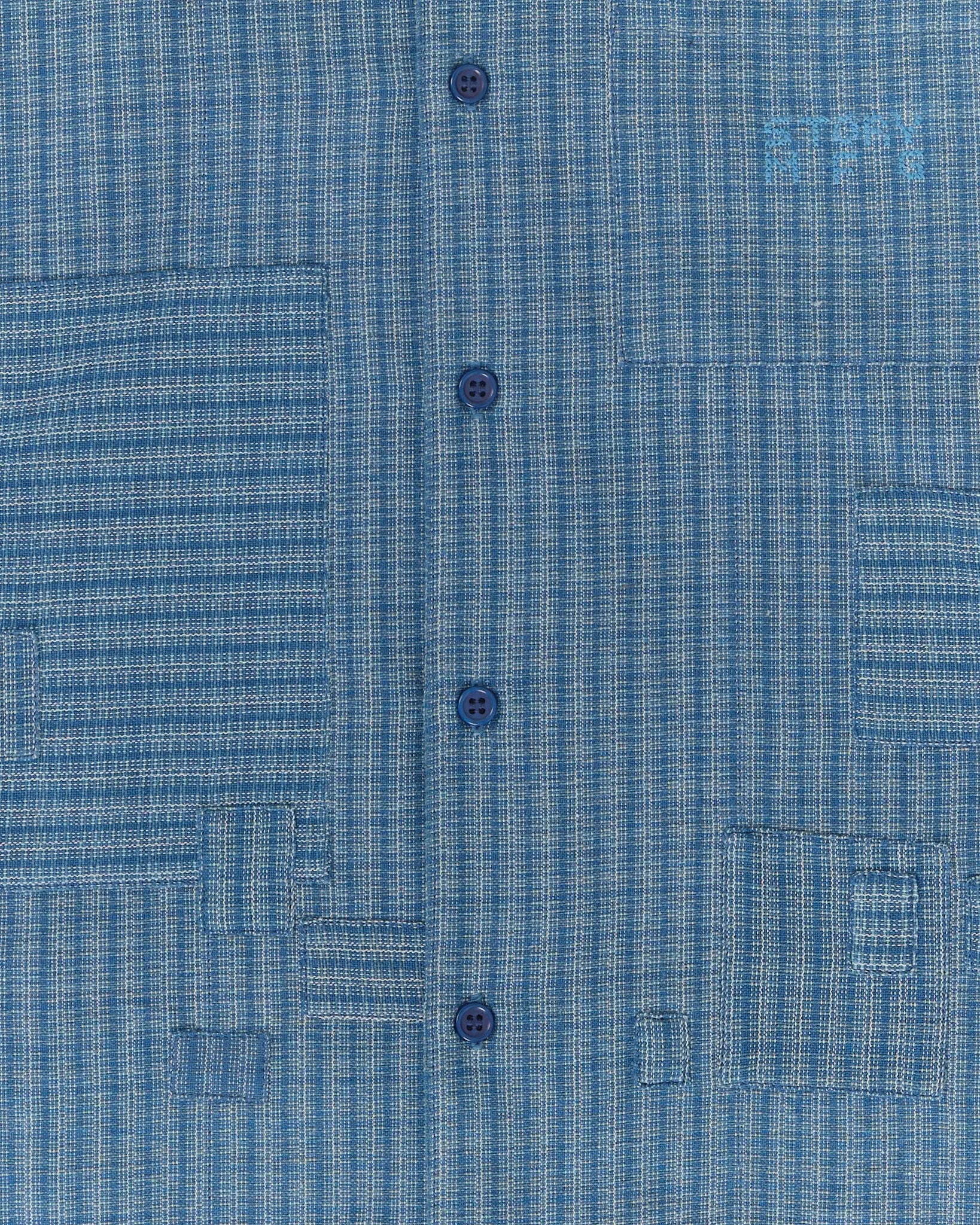 Greetings Shirt LS - Indigo Check Scarecrow