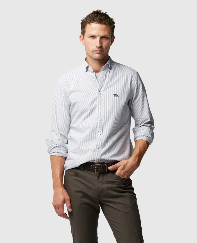 Gunn Oxford Stripe Shirt - Granite