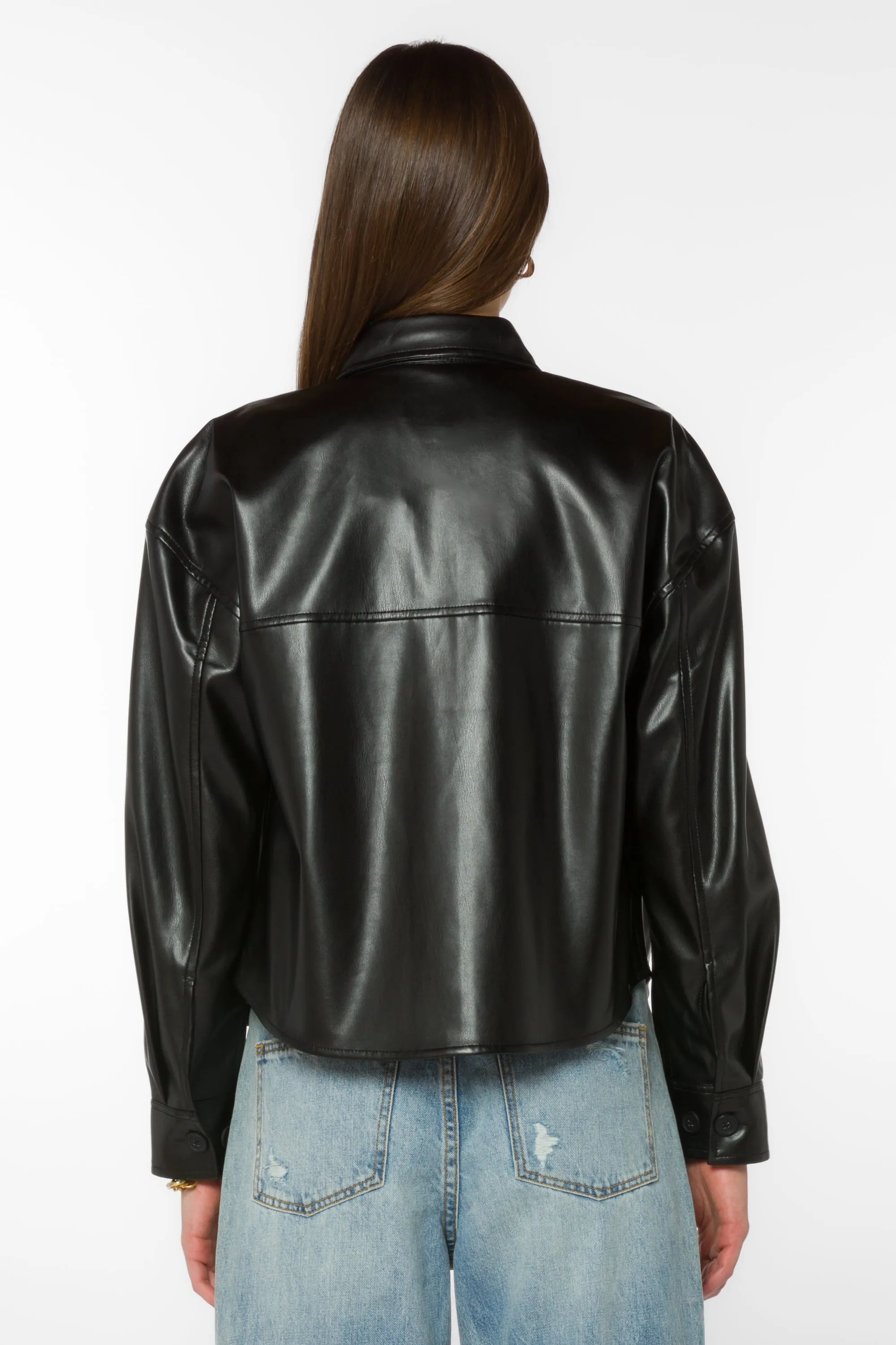 Halo Black Vegan Leather Jacket