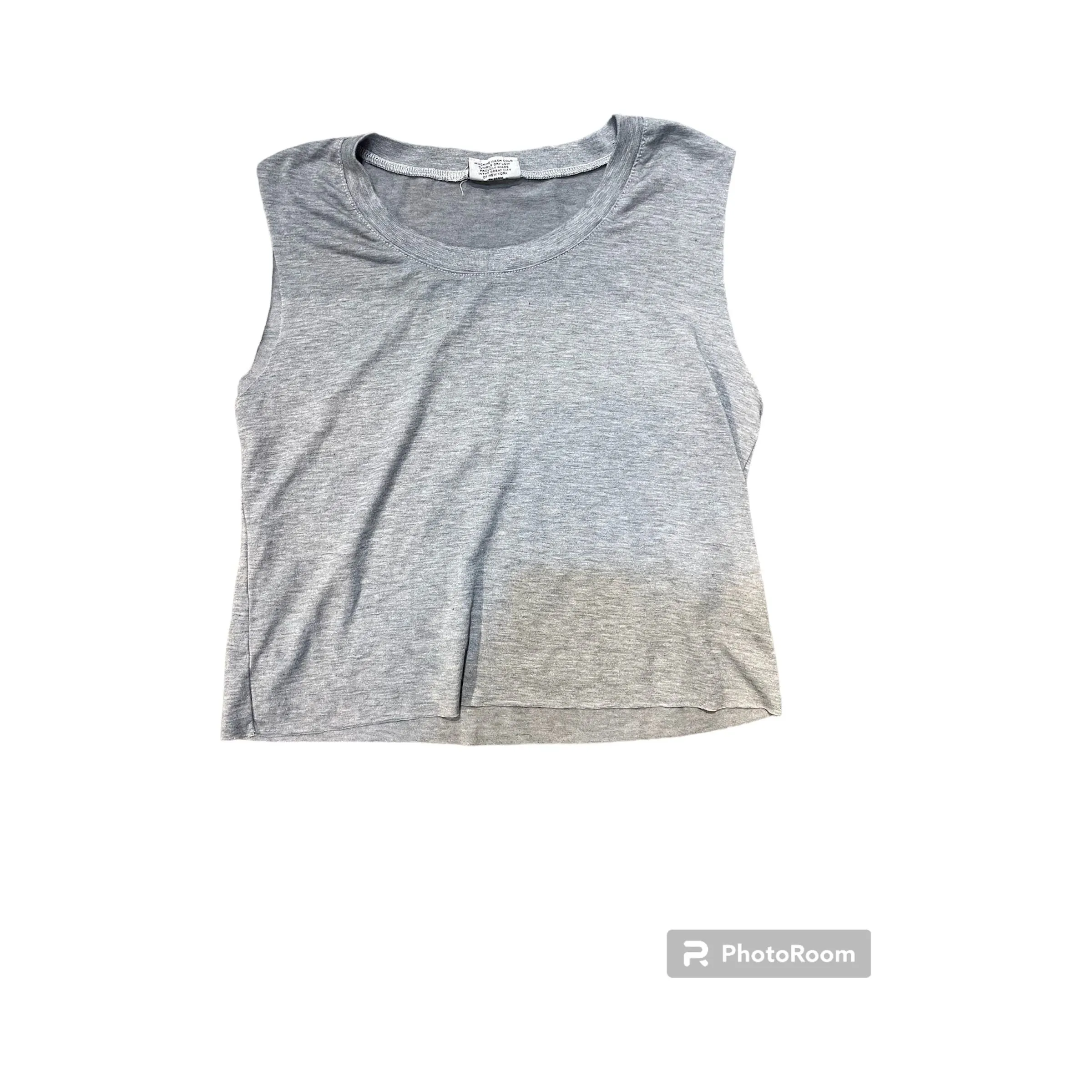 heather gray muscle tank