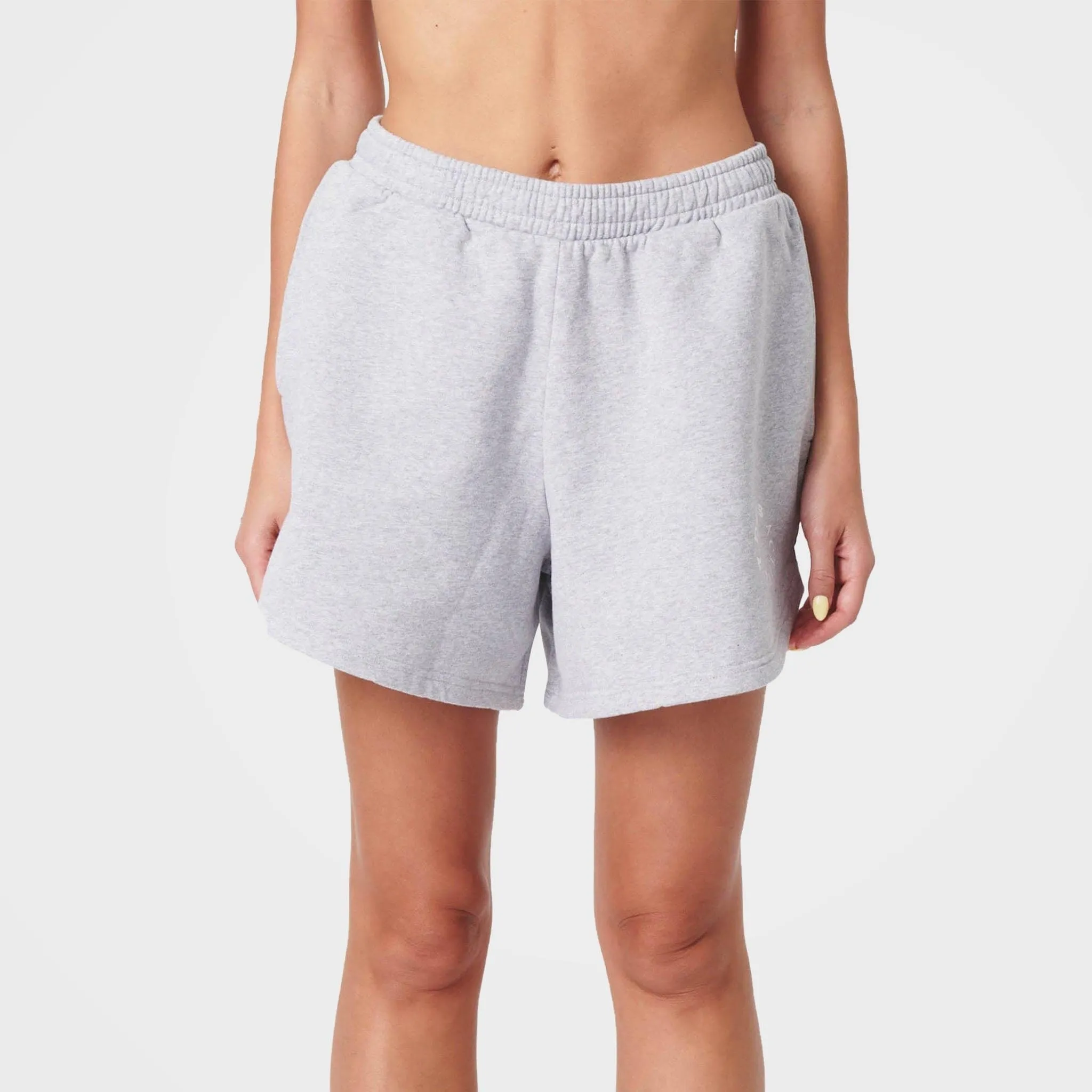 Heather Grey Organic Cotton Sweat Shorts by 7Days Active