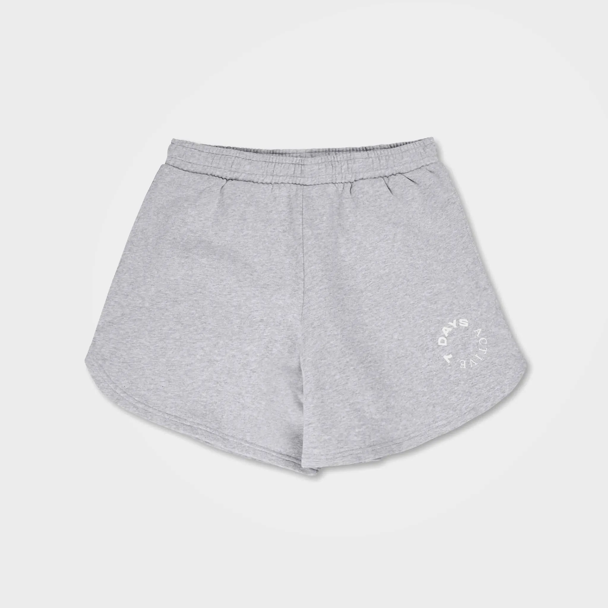 Heather Grey Organic Cotton Sweat Shorts by 7Days Active