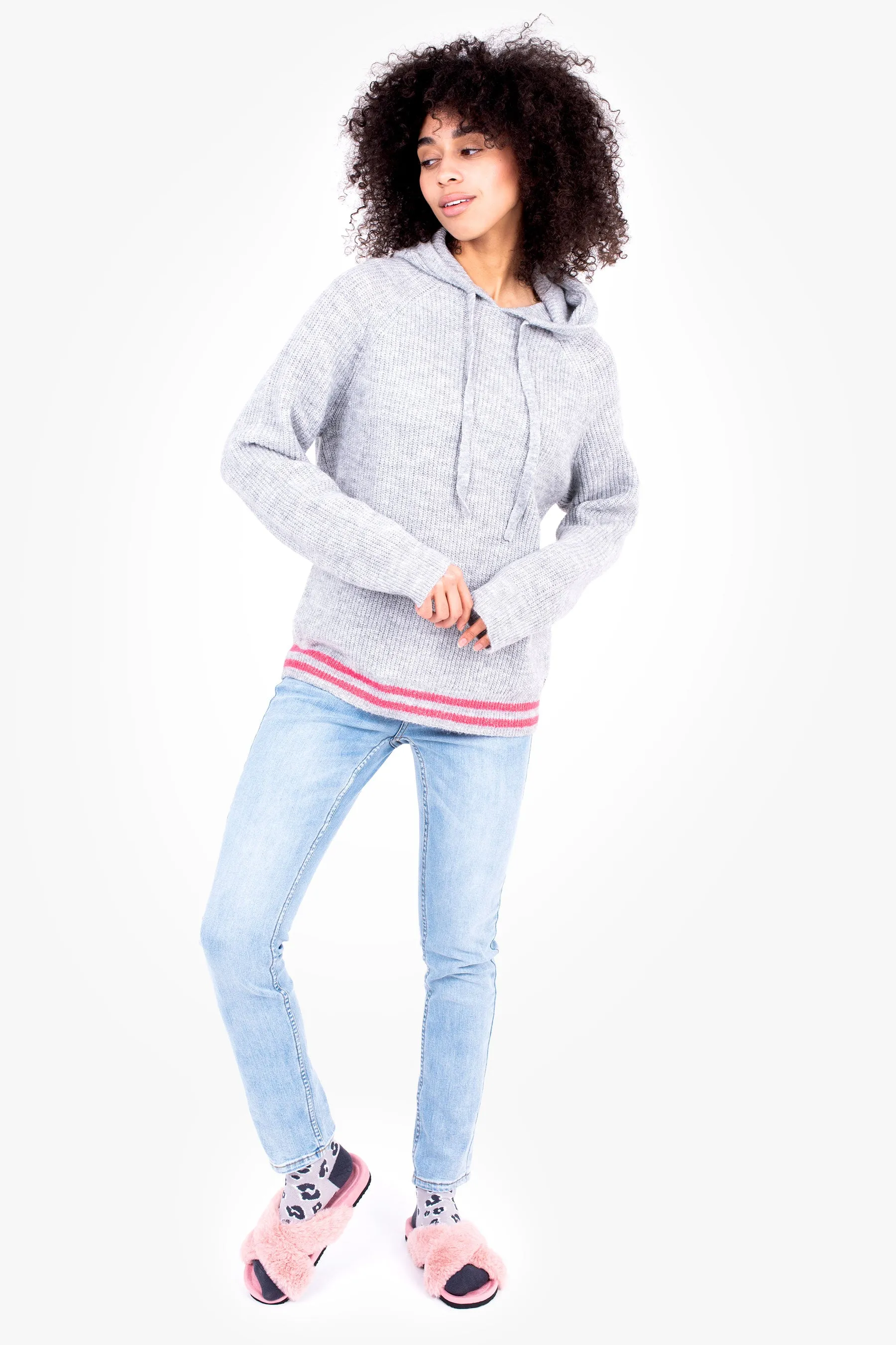 Heather Knitted Hoodie