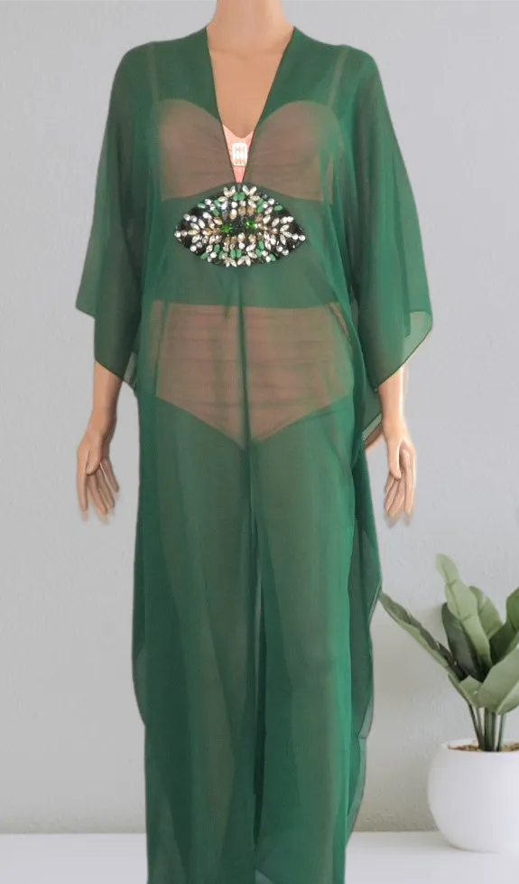 Hook Kaftan/Coverup-Emerald