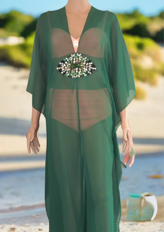 Hook Kaftan/Coverup-Emerald