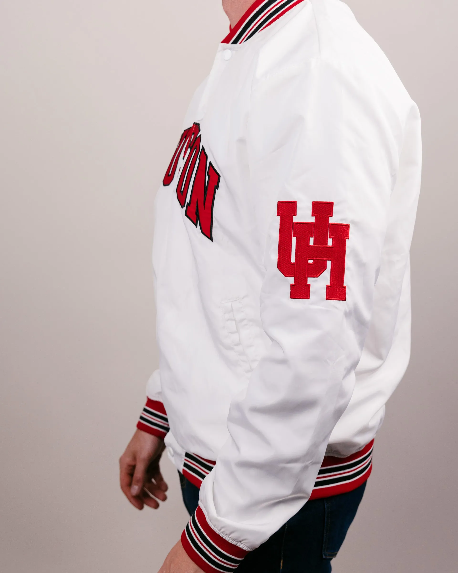 Houston Cougars White Varsity Jacket