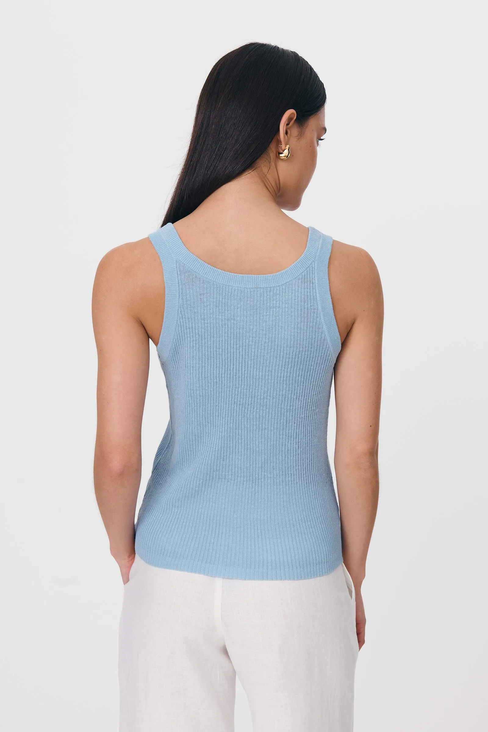 Hubert Knit Tank - Sky Blue