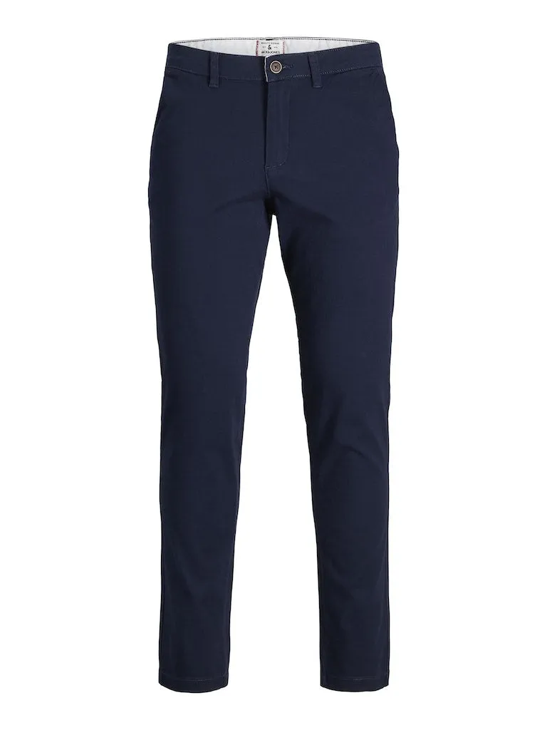 Jack & Jones Dave Navy Stretch Chinos Navy