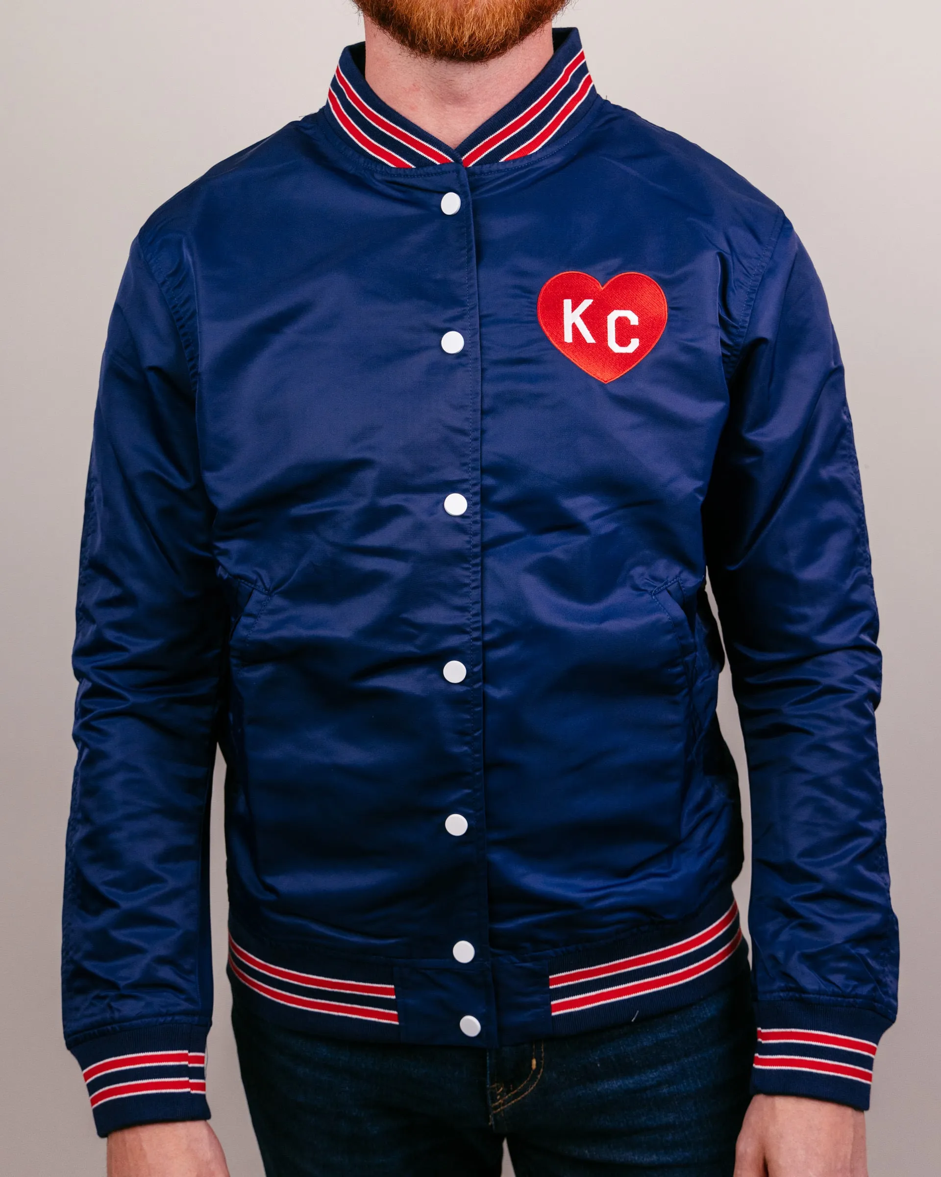 Kansas City Heart Vintage Navy Varsity Jacket