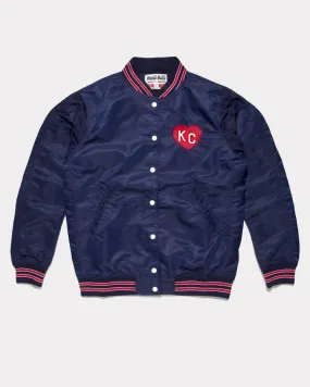 Kansas City Heart Vintage Navy Varsity Jacket